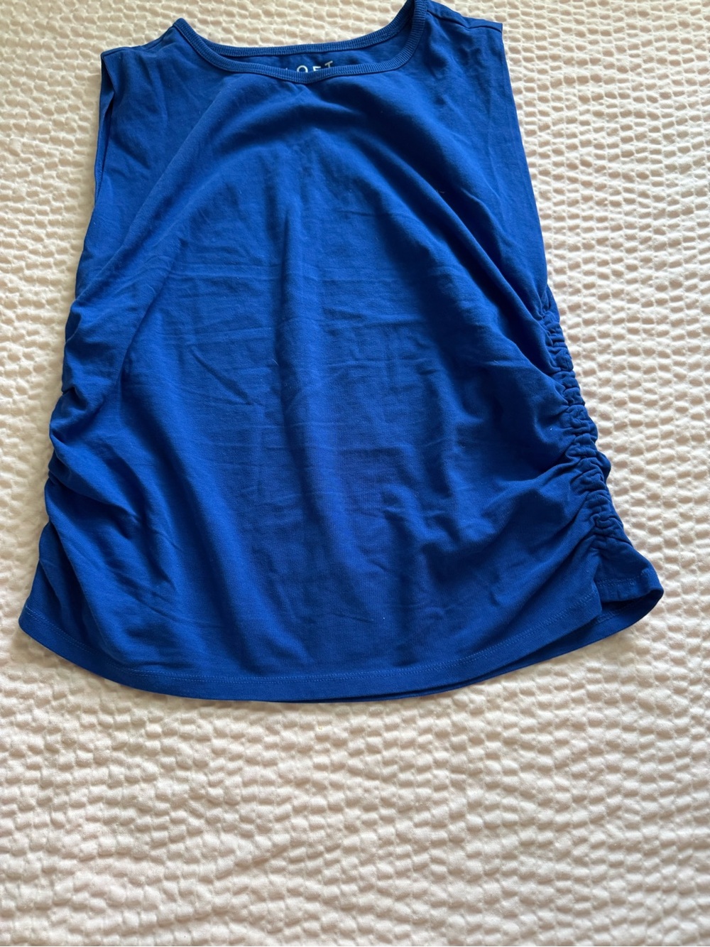 LOFT Royal Blue Side-Ruched Skirt